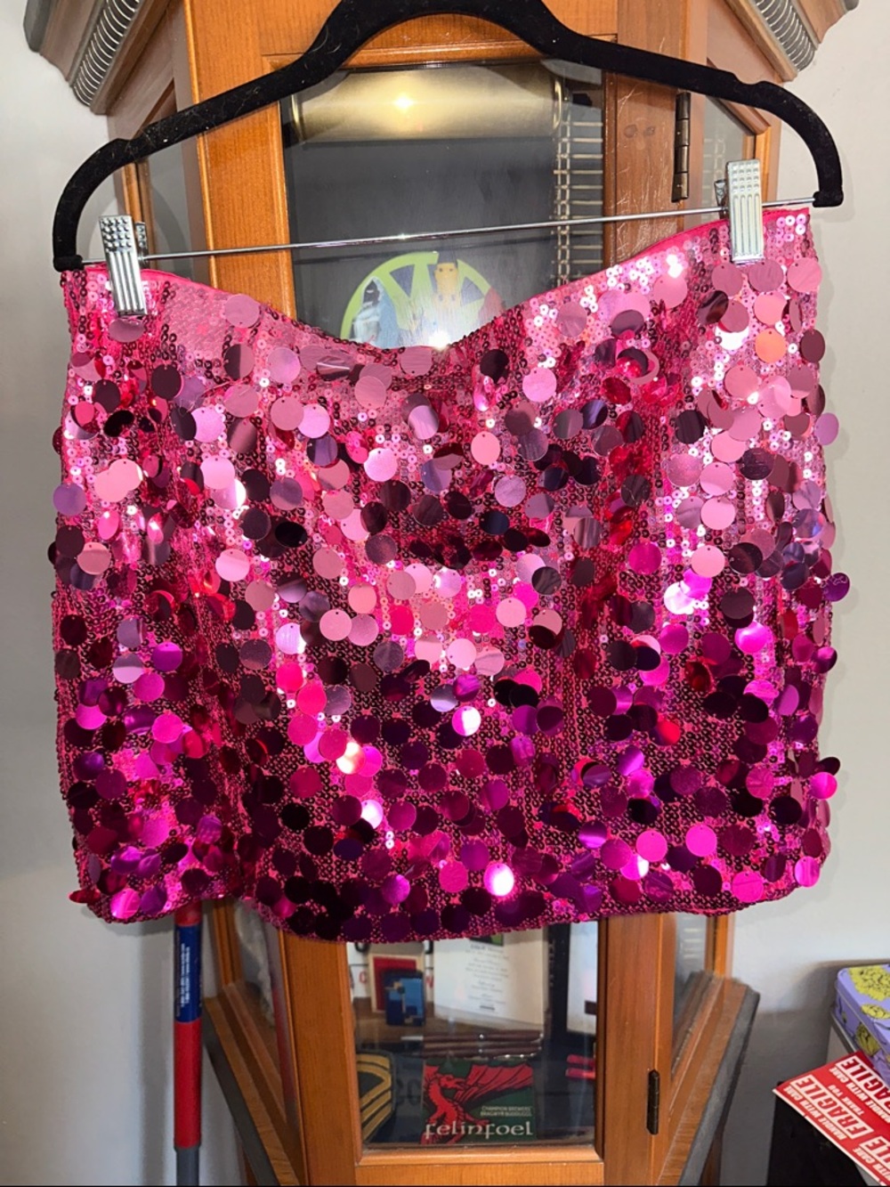 Sequin Pink Mini Skirt